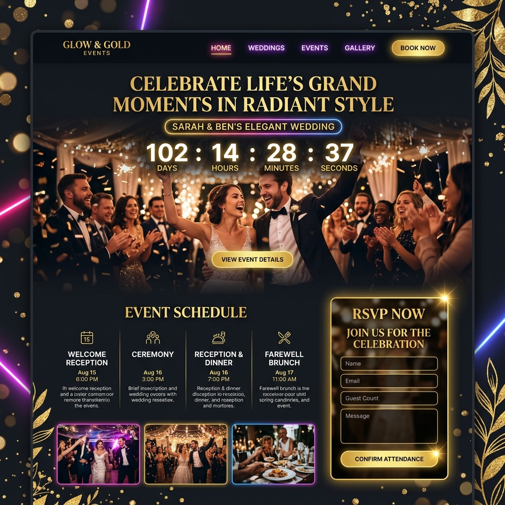 Event scheduling and ticketing website