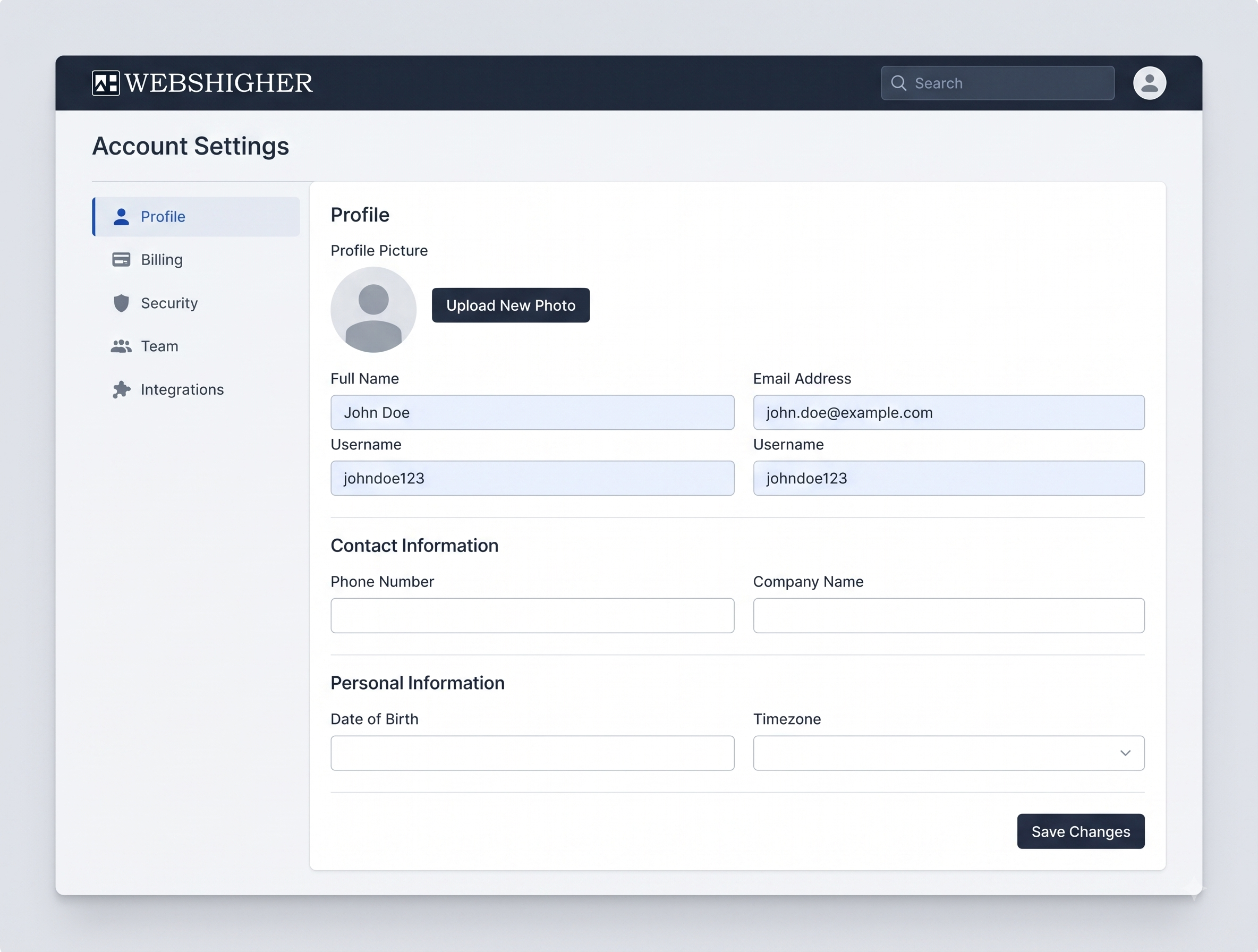 Account Settings