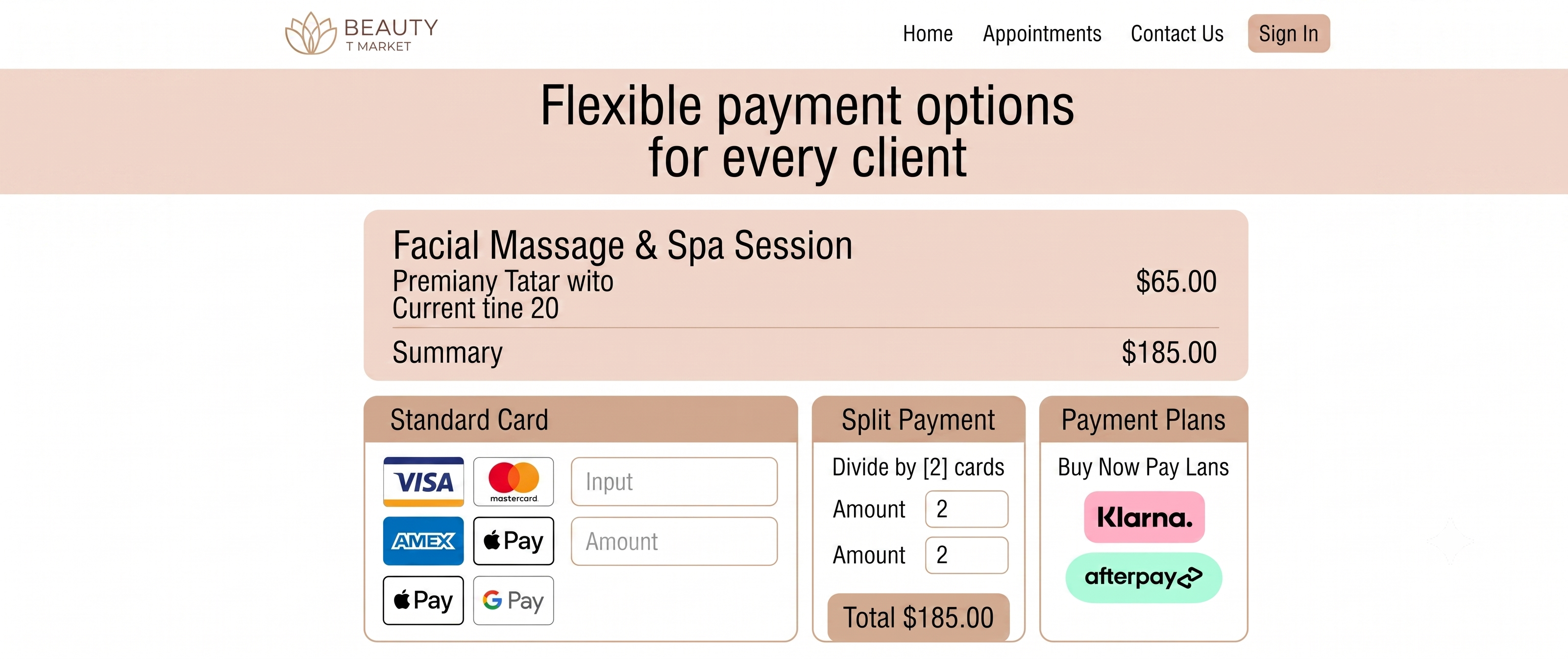 Flexible payment options for every client