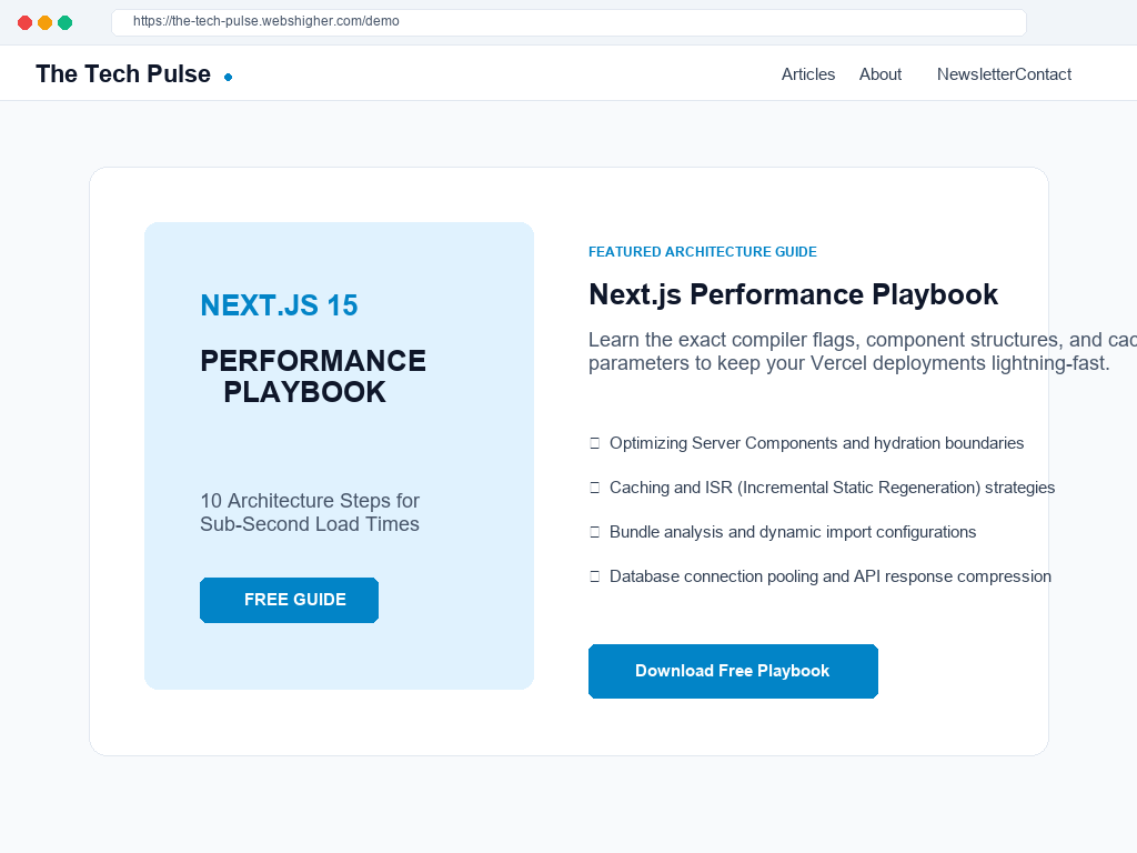 Performance Playbooks