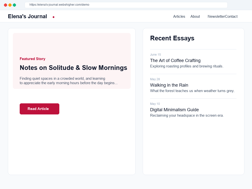 Essays & Stories