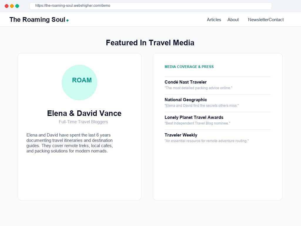 Travel Press Mentions