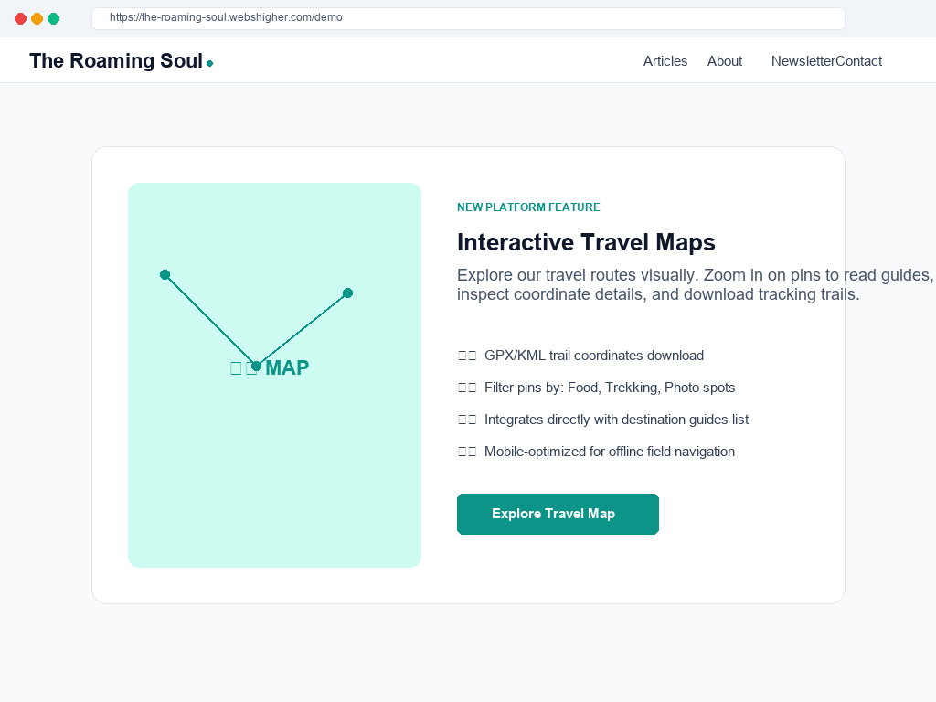 Interactive Route Maps