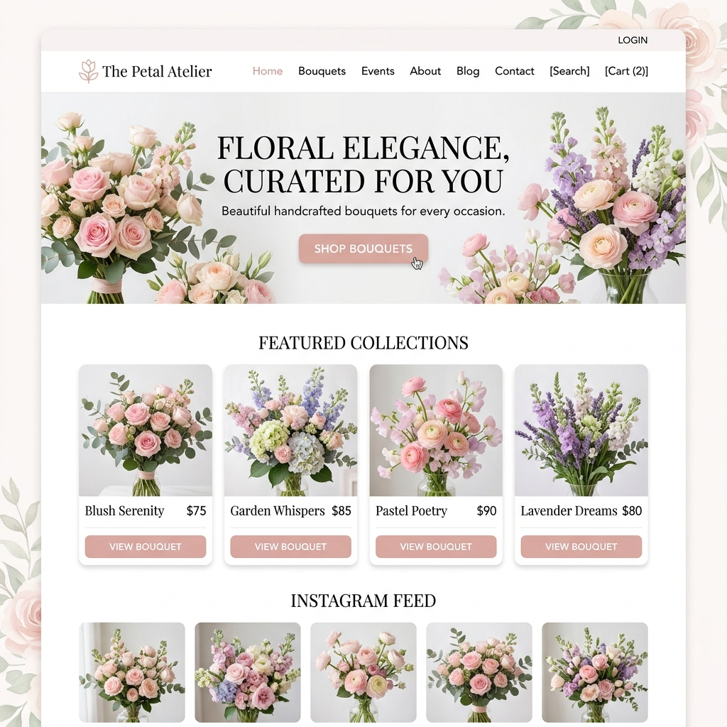 Flower Shop Mockup