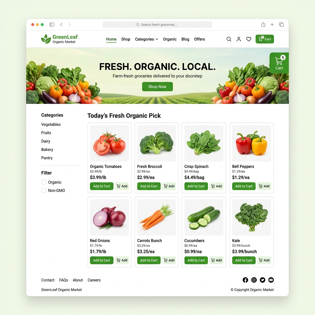 Grocery Shop Mockup
