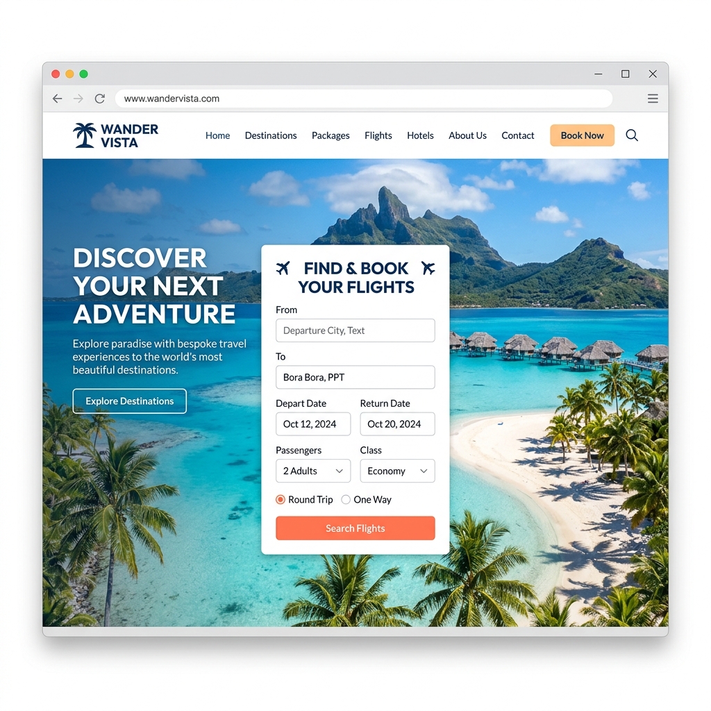 Modern travel agency booking workflow
