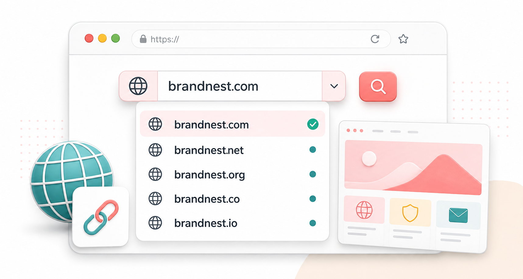 Domain transfer management interface