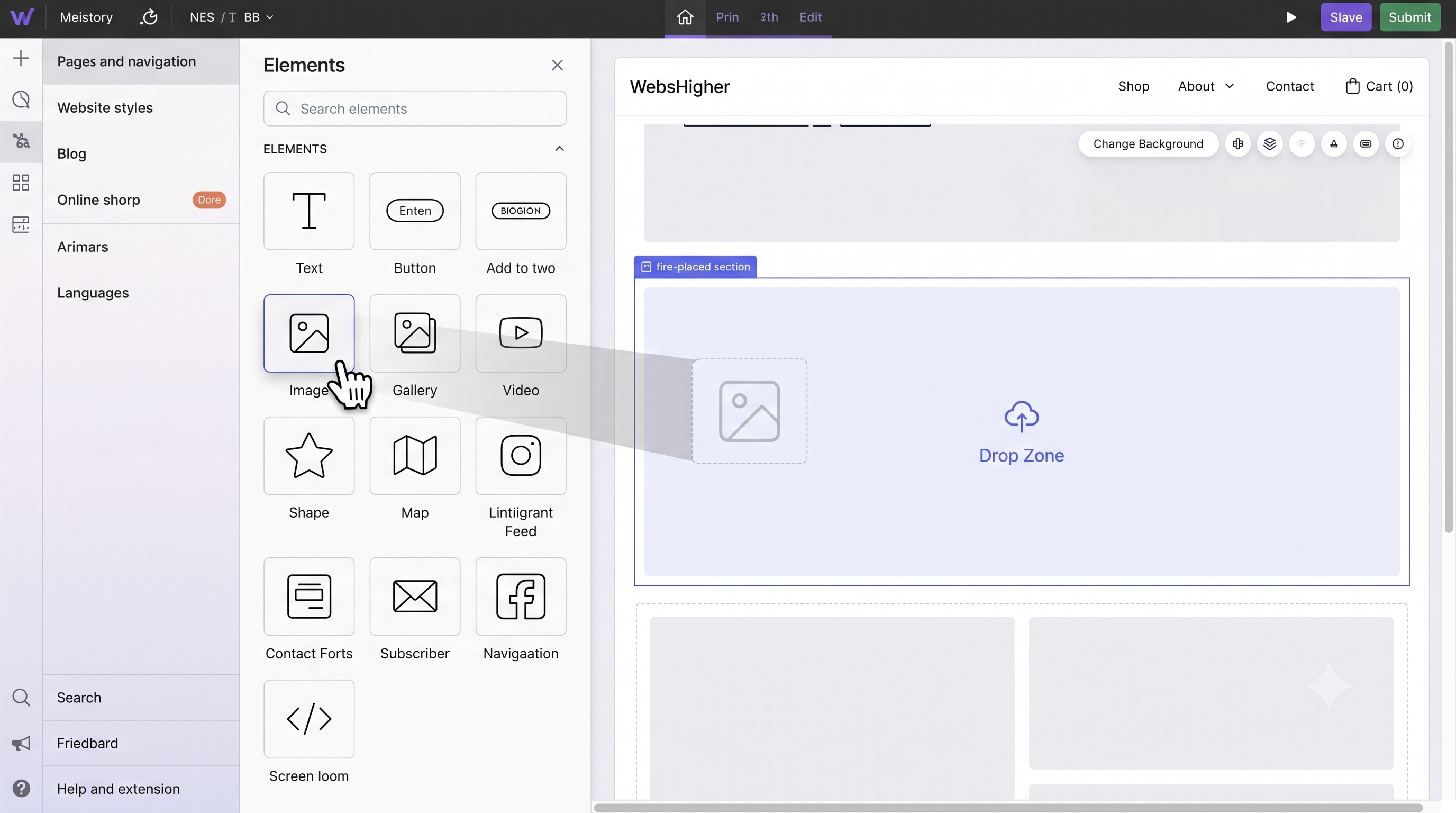 Drag and Drop Builder