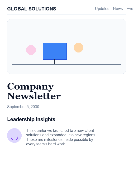 Email campaign template
