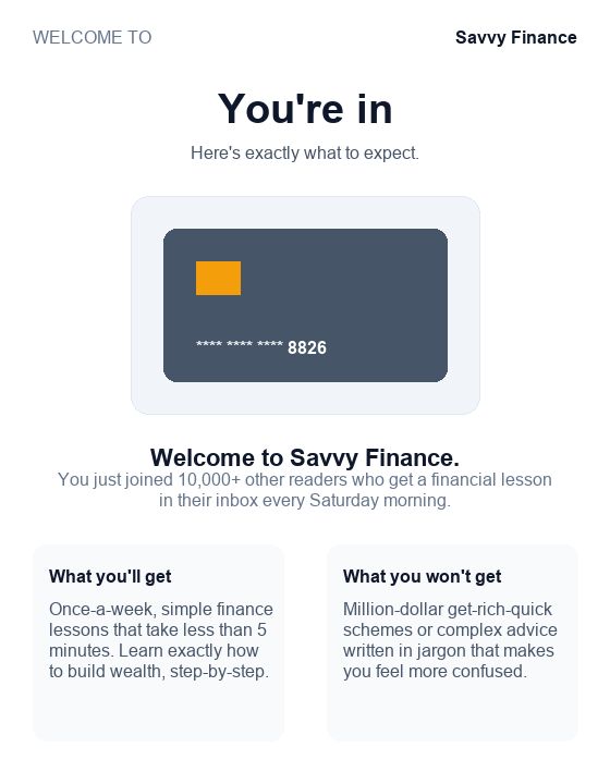 Email campaign template