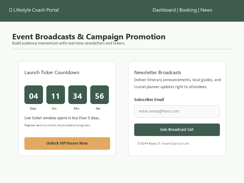 Updates and promotion