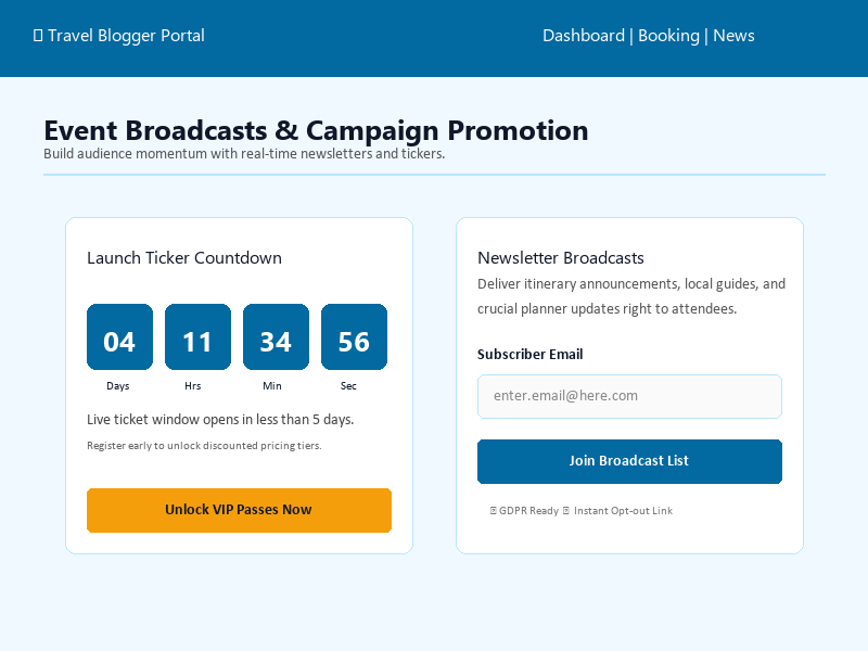 Updates and promotion