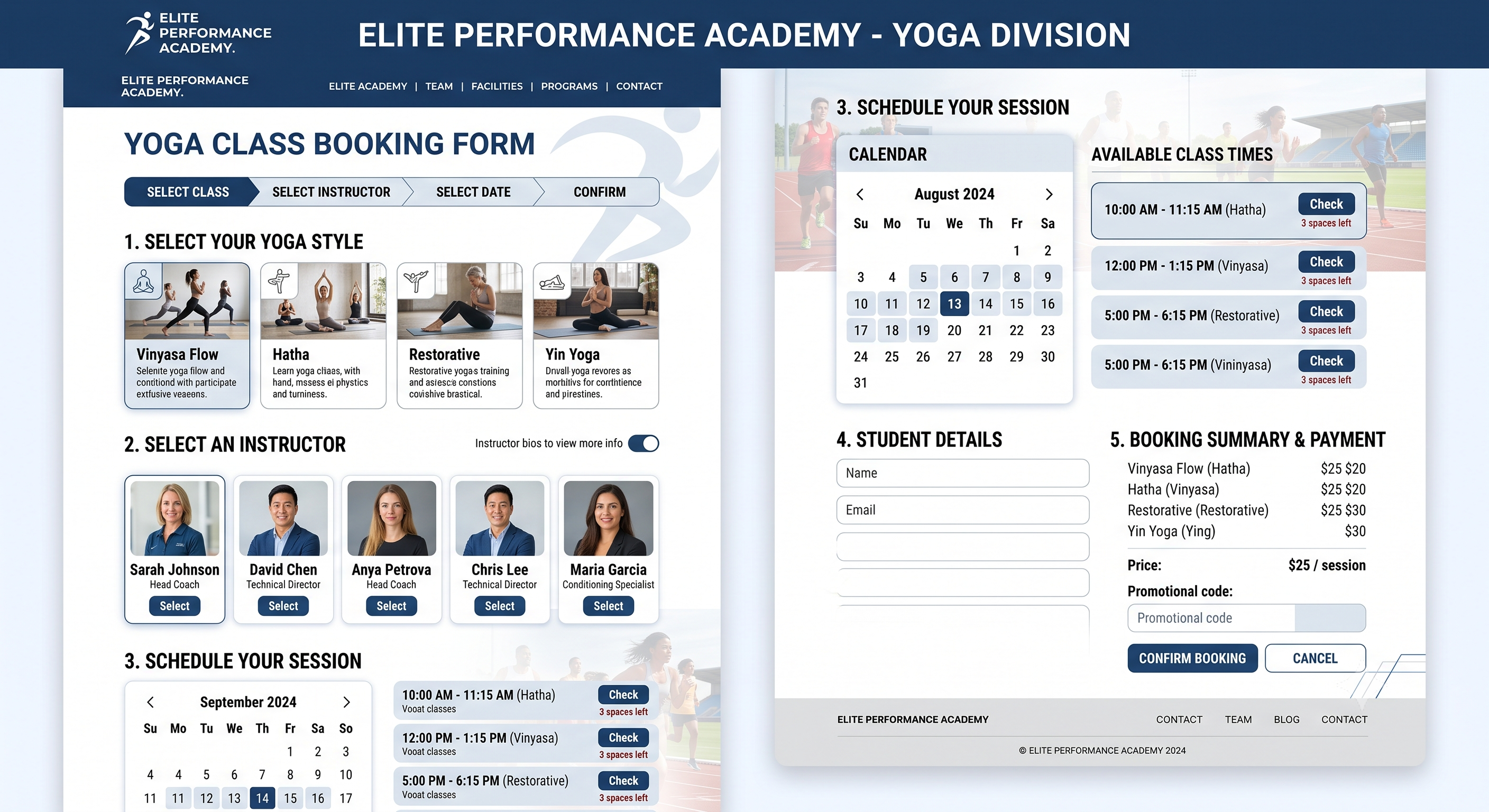 Flexible class booking