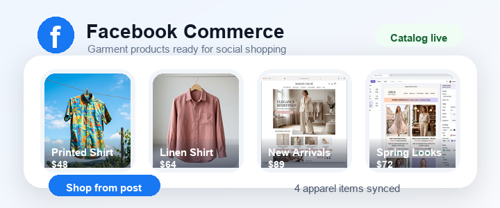 Facebook commerce product catalog