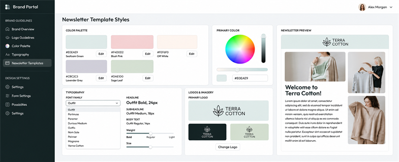 Brand-consistent email designs