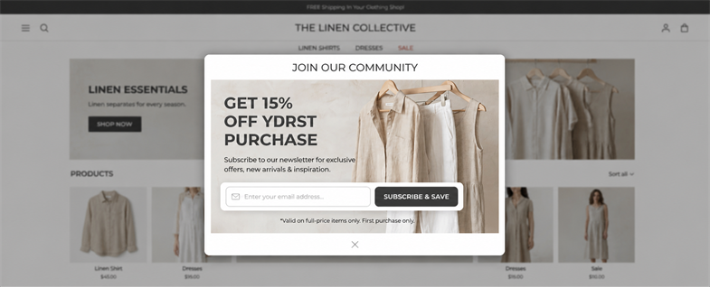 Custom email sign-up forms