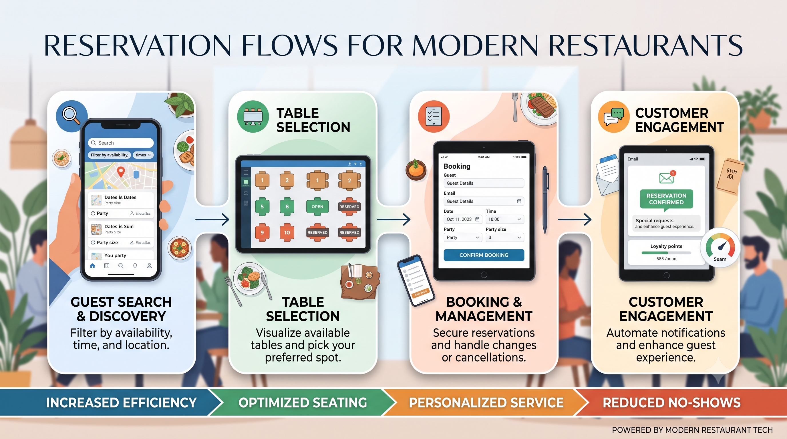 Restaurant reservation workflow