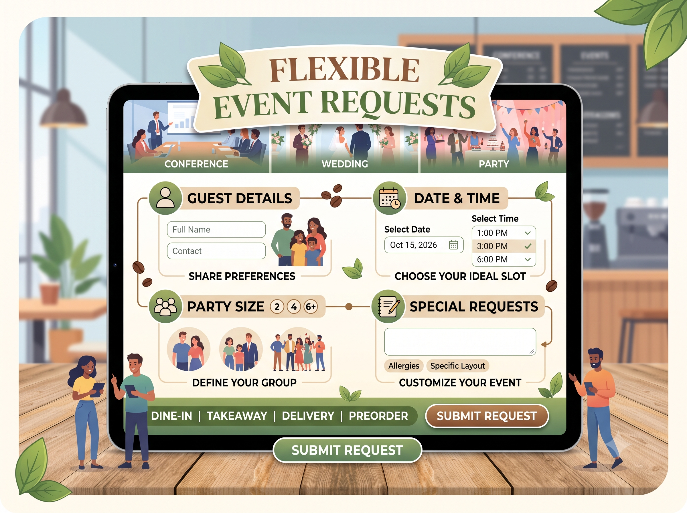 Flexible event requests