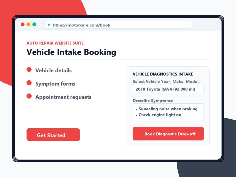 Vehicle Intake Booking