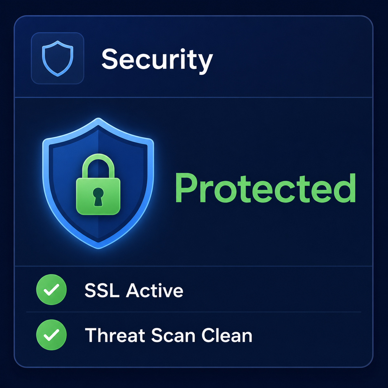 Website security and SSL protection status