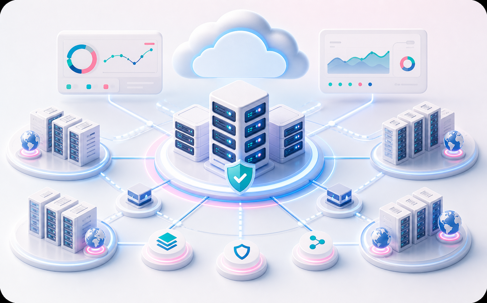 Managed hosting infrastructure dashboard