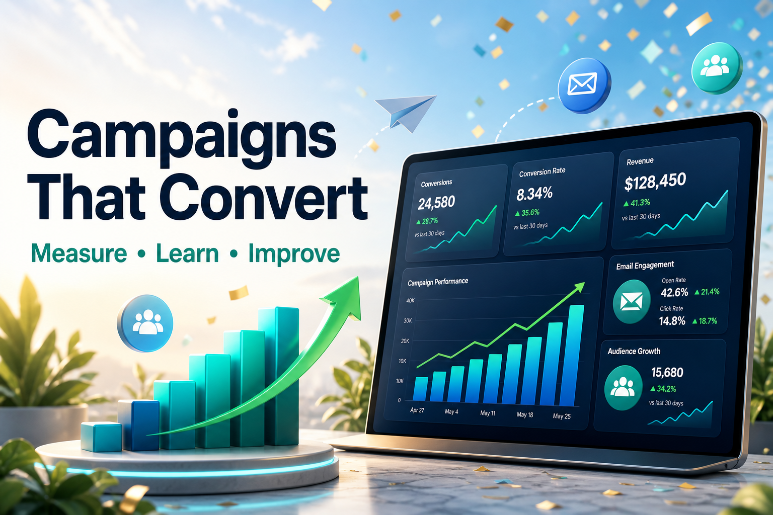 Marketing campaign conversion and performance tools