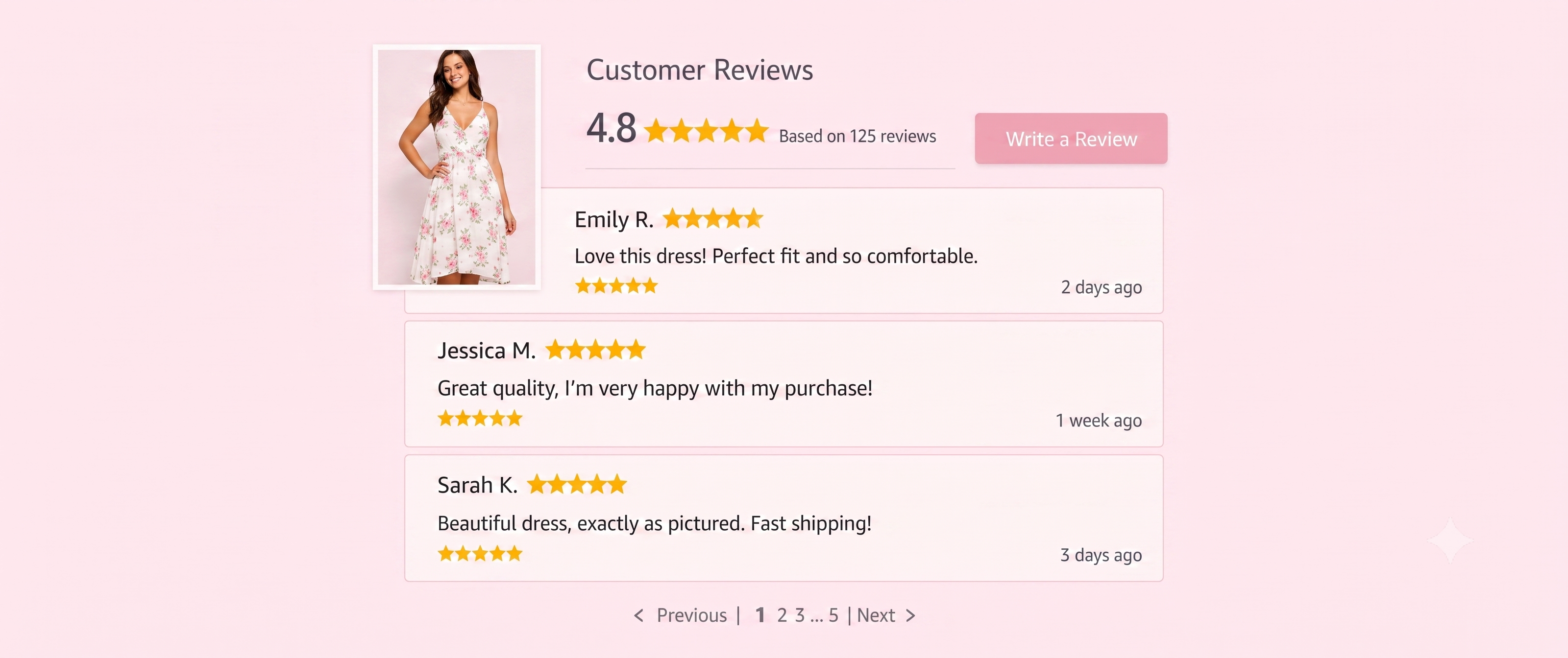 Customer Reviews and Star Ratings