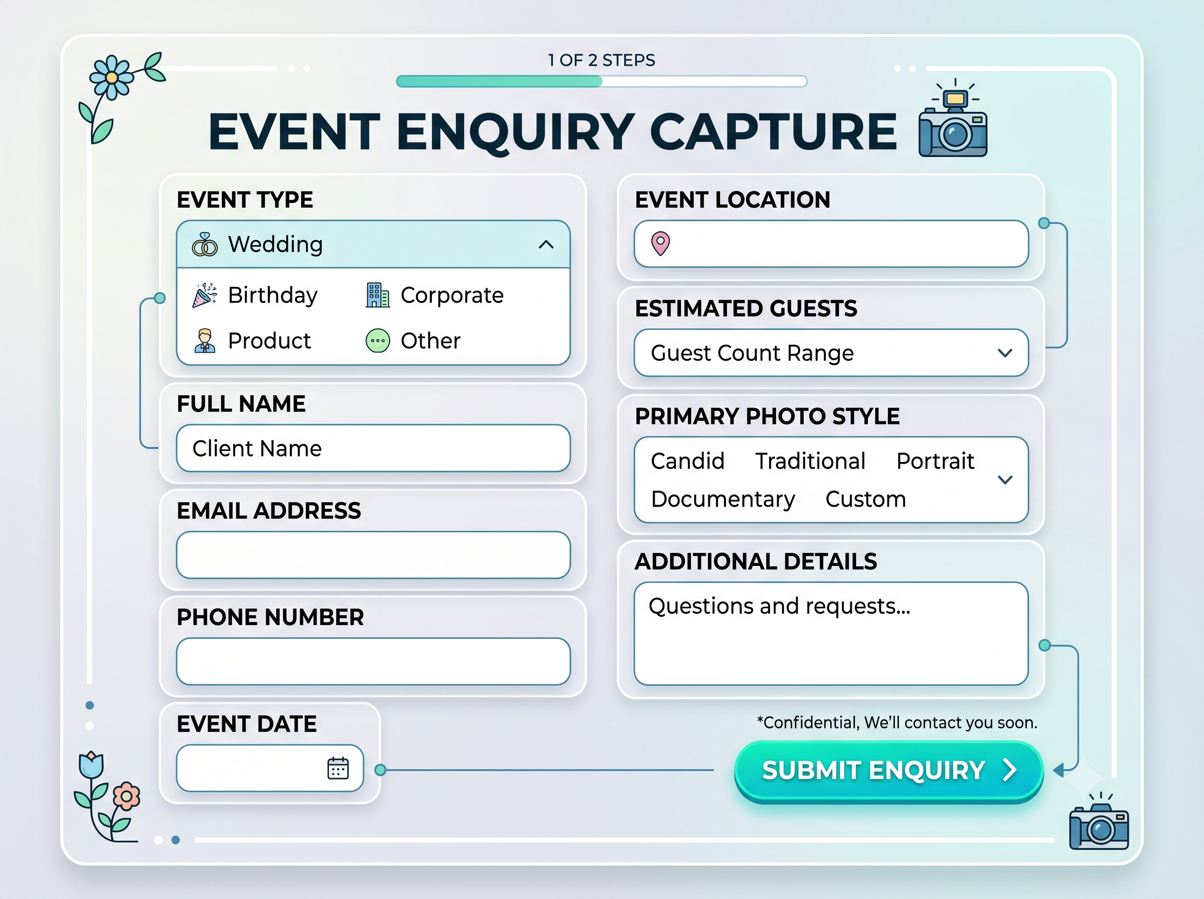 Event Enquiry Capture