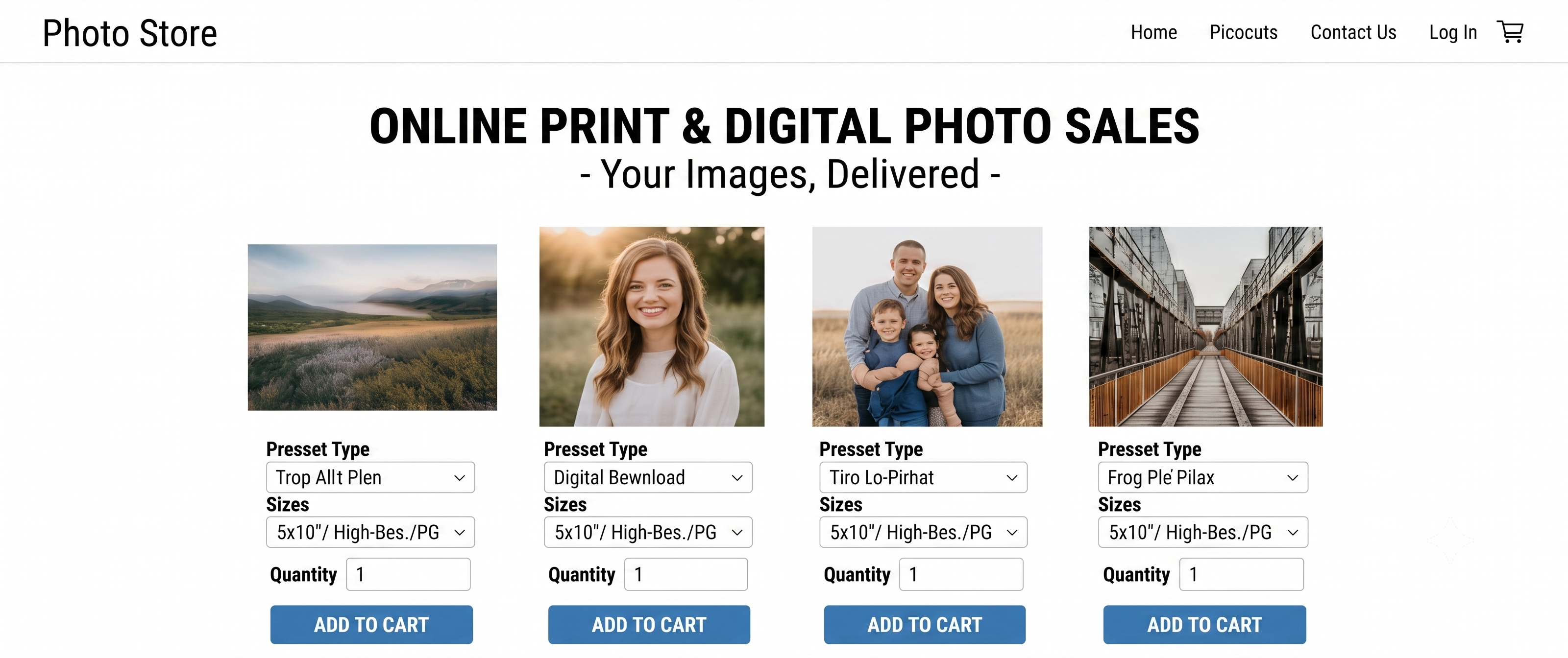 Online print and digital photo sales