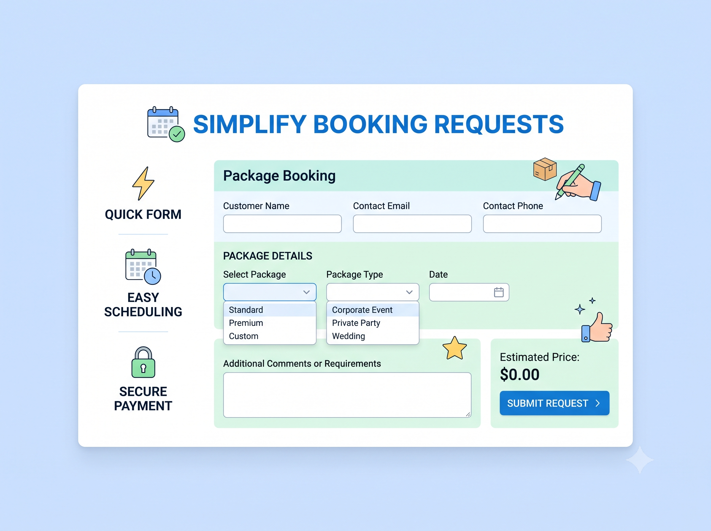 Simplify Booking Requests
