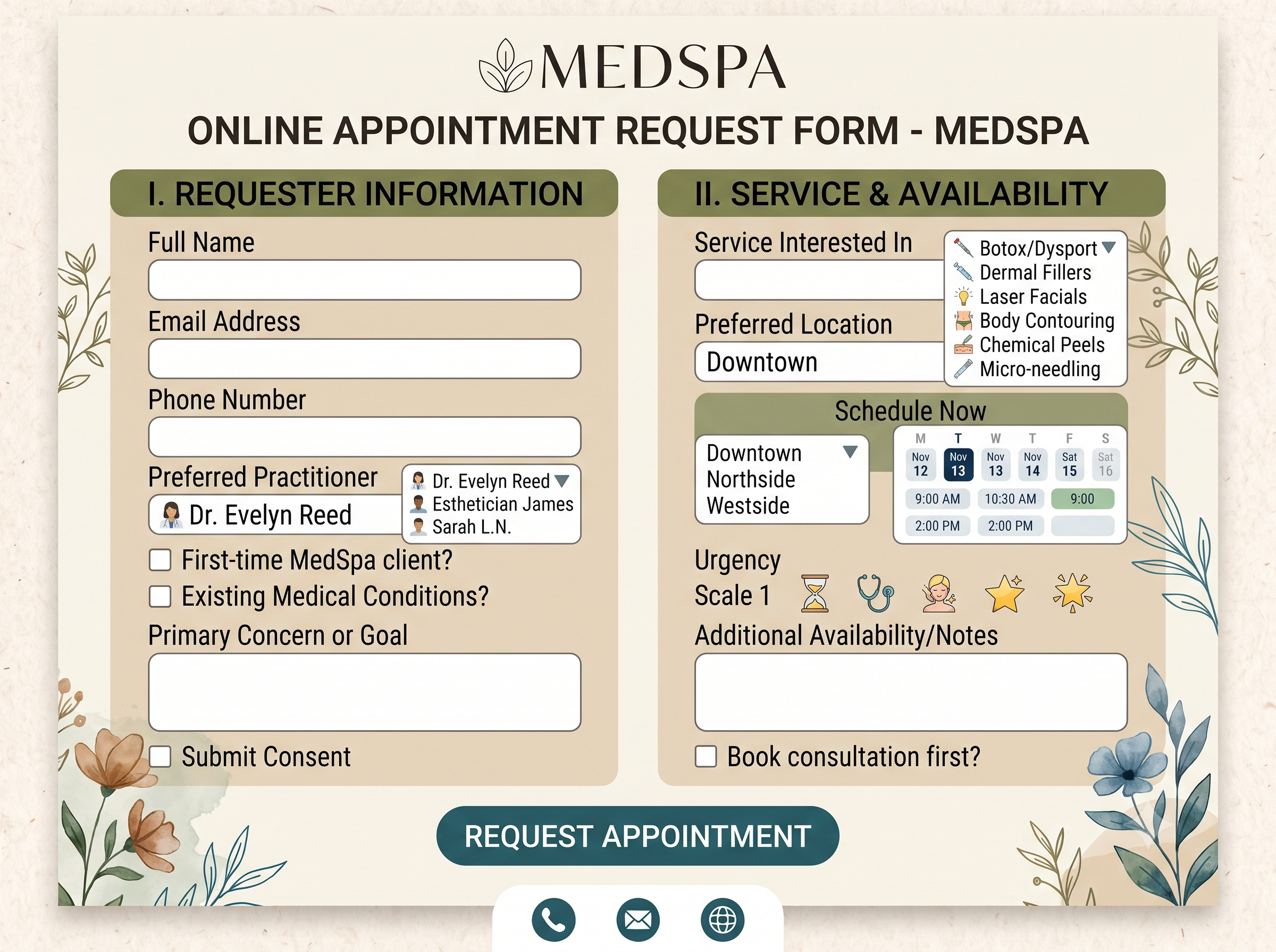 Treatment Booking Flow