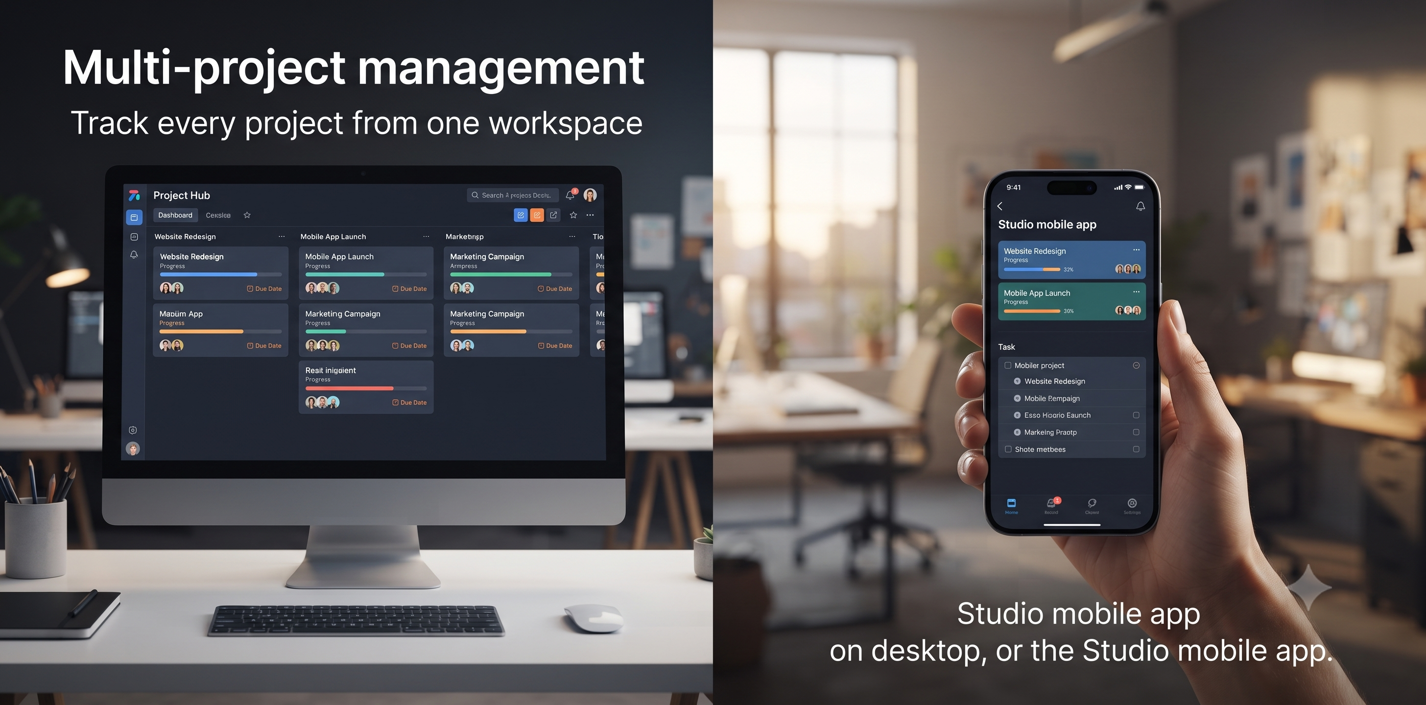 Multi-project management workspace