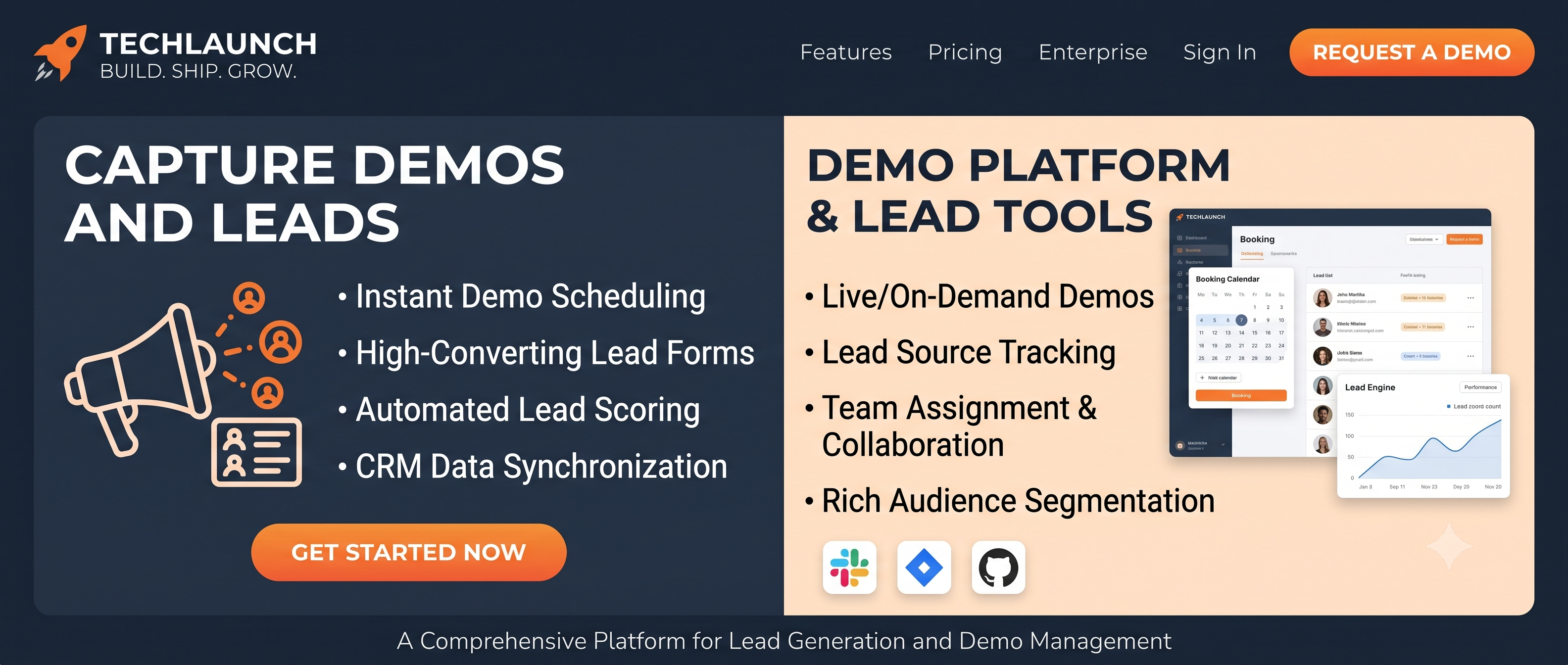 Capture demos and leads