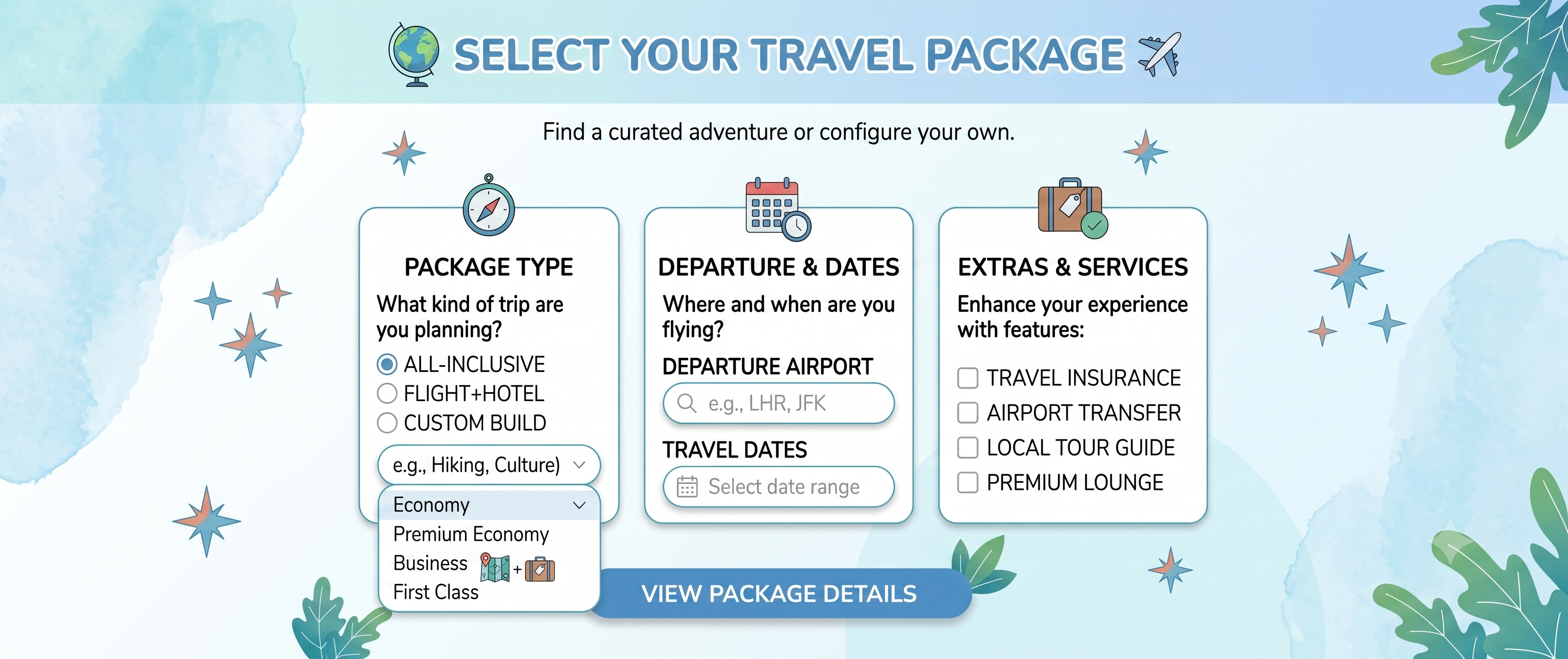 Sell travel packages