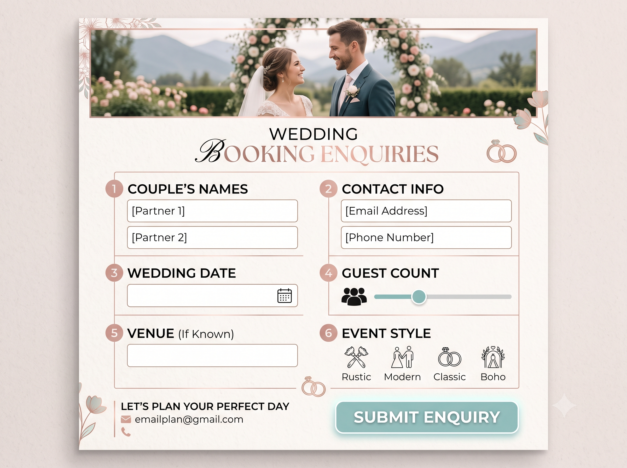 Wedding Booking Enquiries